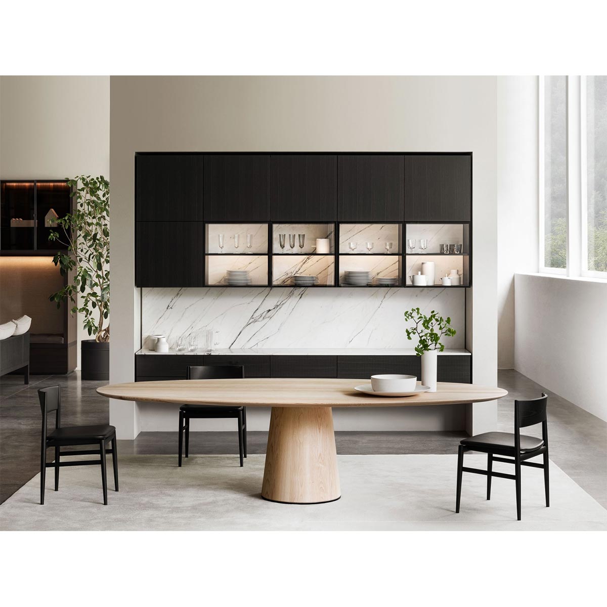 Materic Ovale Dining Table | Brushed Latte Ash