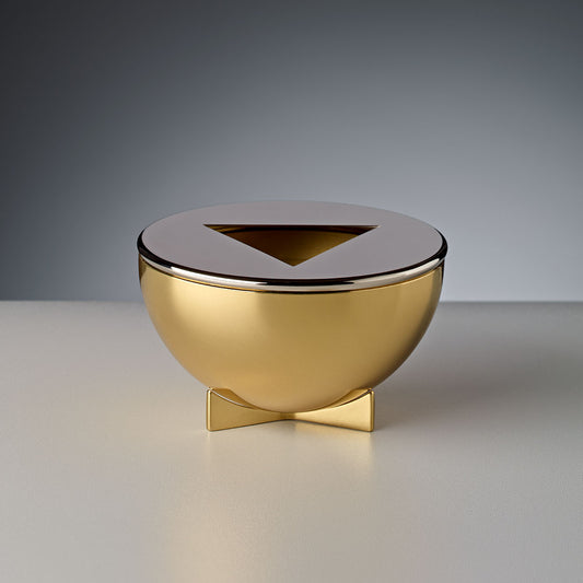 Bauhaus Ashtray MB24 | Polished Brass and Nickel