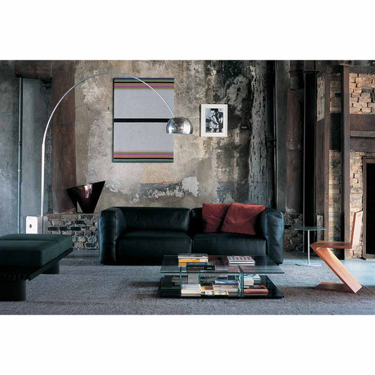 Mex Cube Sofa 220cm | Graphite Leather Scozia 13X606