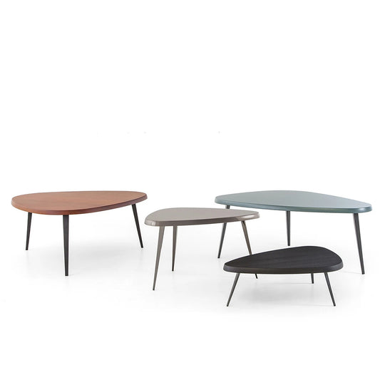 Mexique Table | American Walnut Top with Matt Black Legs