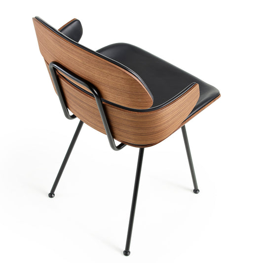 Midas Chair with Arms | Black Select Leather