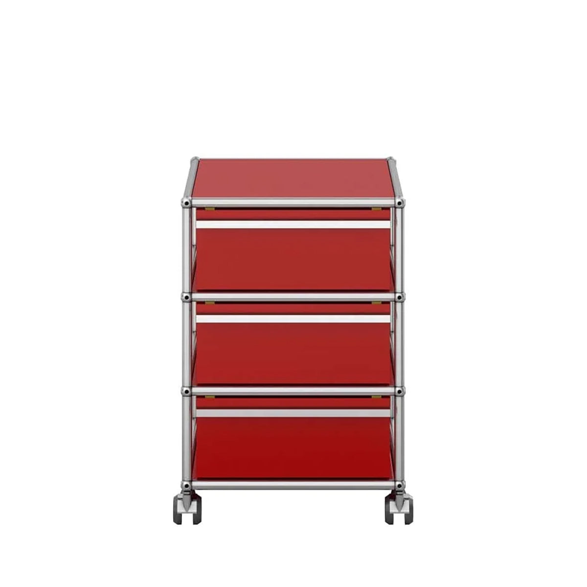 USM Mobile Pedestal | Ruby Red Lacquer Panels