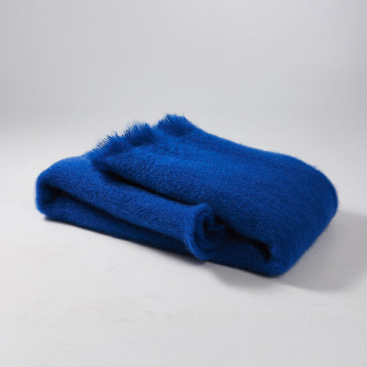 Mohair Lisos Throw | Aqua Blue Ref 456