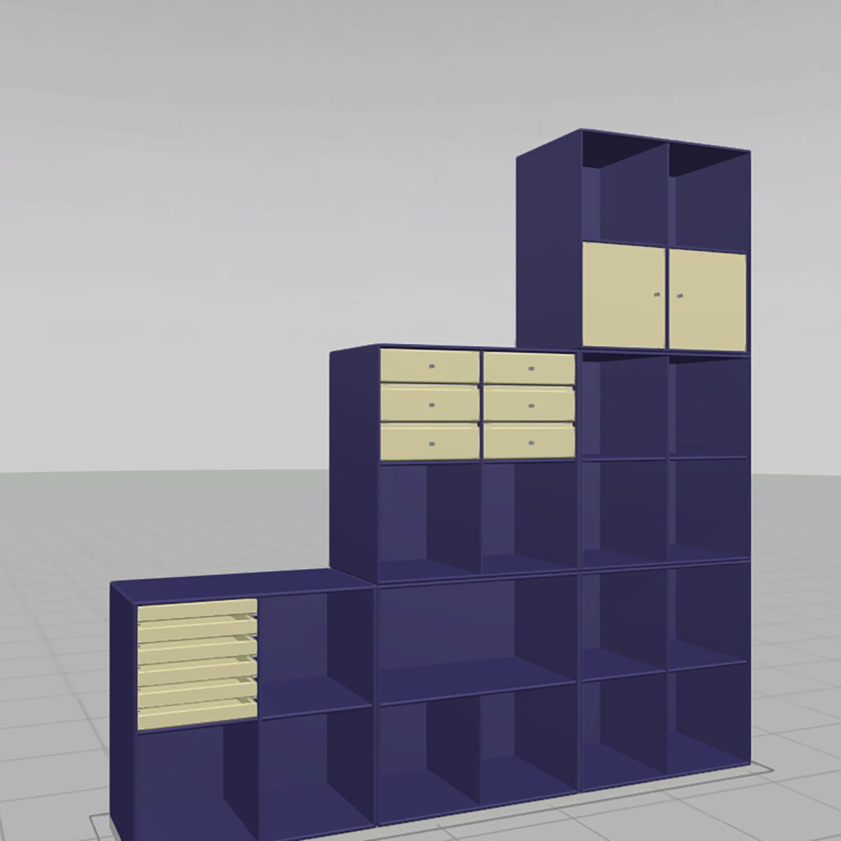 Montana 6 Units on Plinths | Monarch Blue Units on Plinths