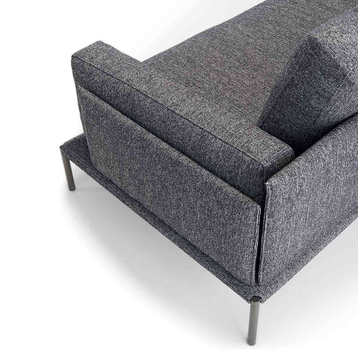 Noah 2 Seat Large Sofa 230cm | Grey Teatro 26908 Velvet