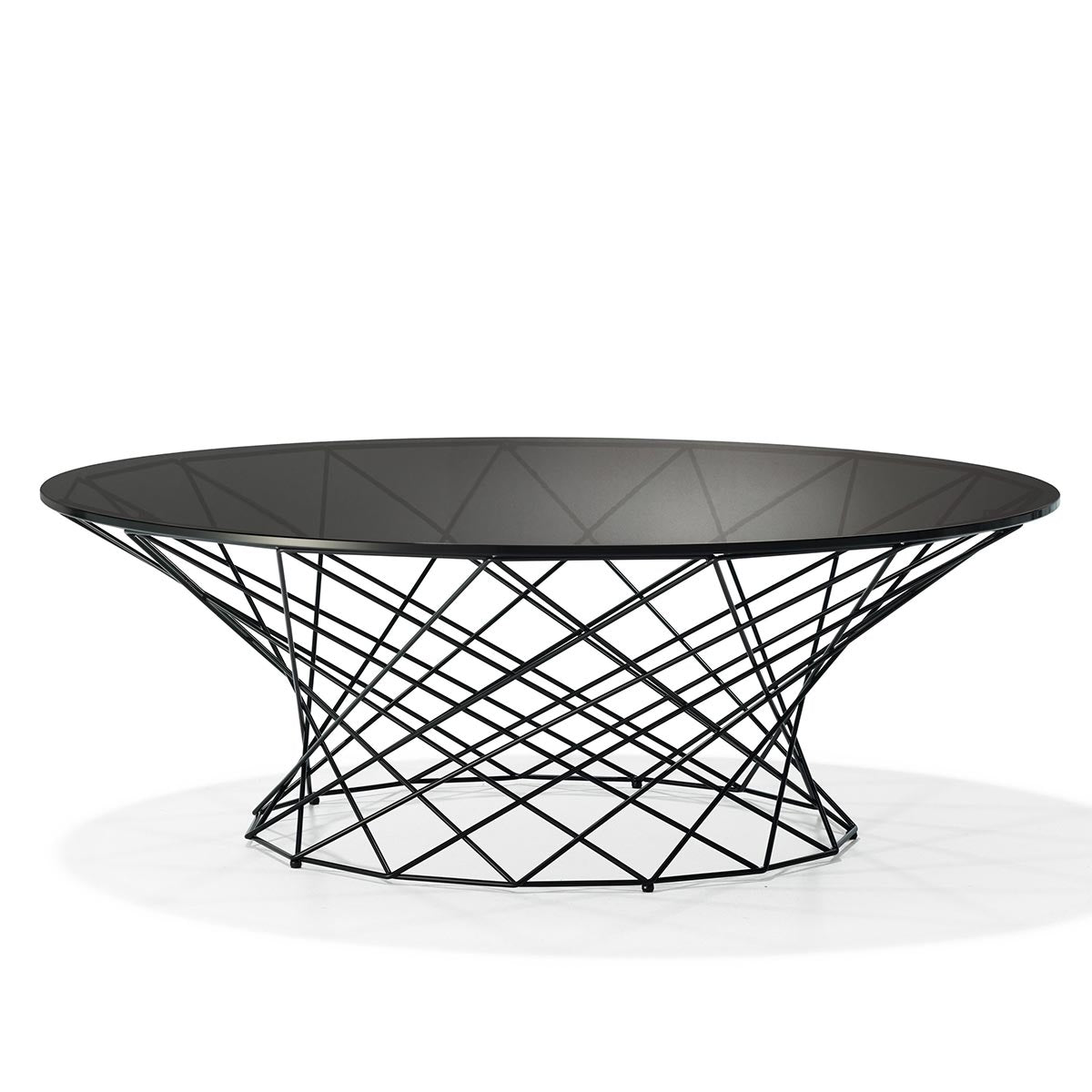 Oota Low Table | Black Hued Glass Top