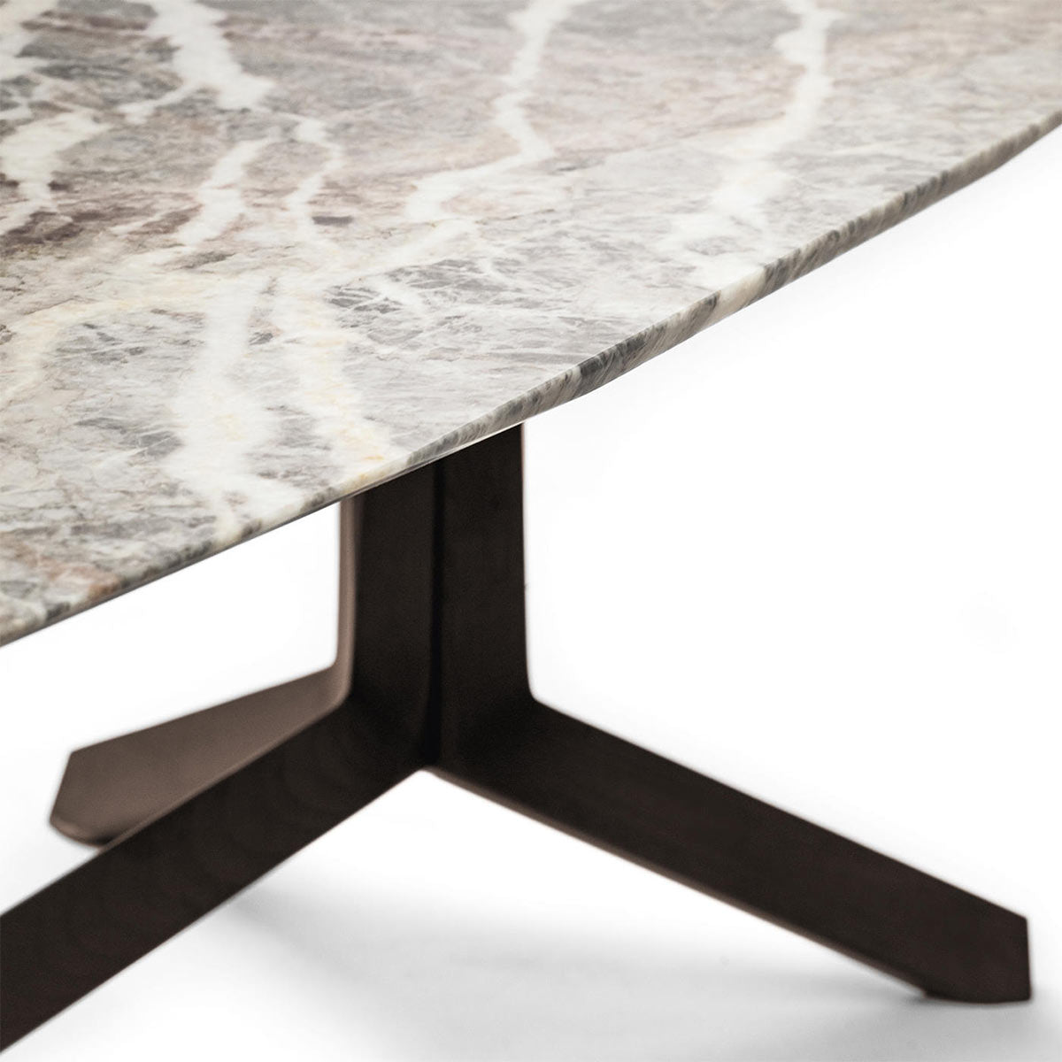 Othello Rectangular Dining Table | Fior De Pesco Semi Brilliant Marble Top