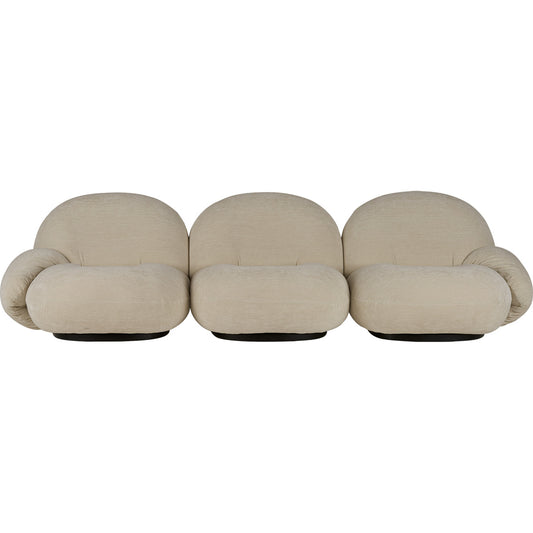 Pacha 3 Seat Sofa | Ivory 001 Karakorum Fabric