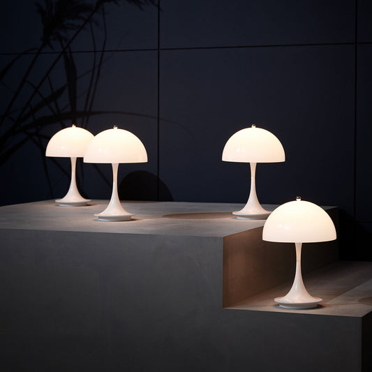 Panthella 160 Portable Lamp | Opal White Acrylic