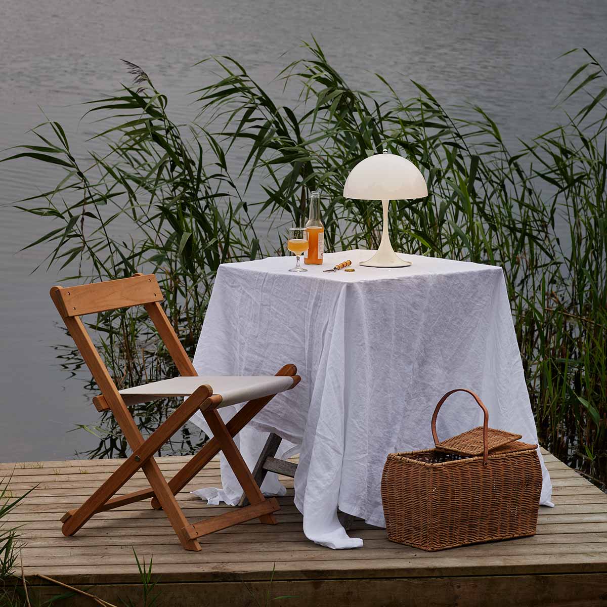 Panthella 250 Portable Lamp | Opal White Acrylic