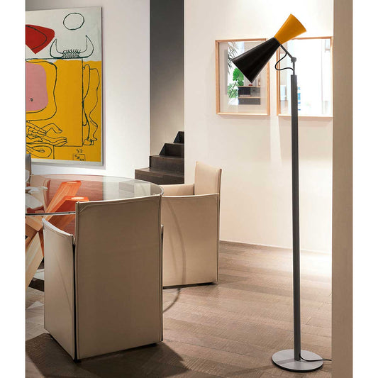 Parliament Floor Lamp | Yellow and Black Shades