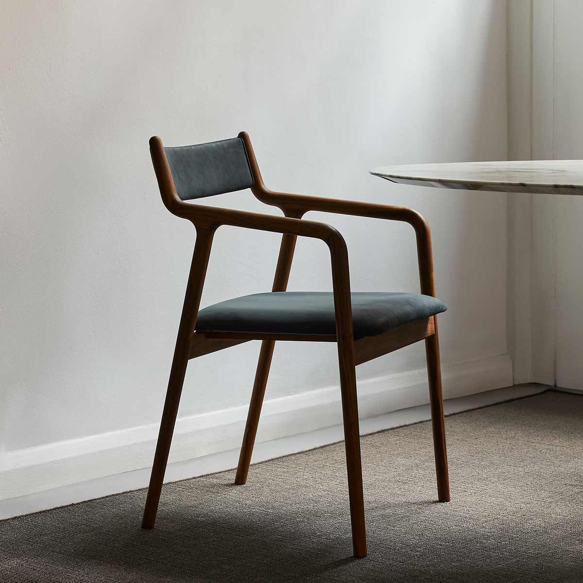 Pepe Dining Chair | Black Leather Seat