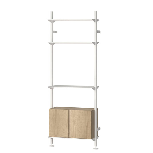 Pira G2 Shelving | White Aluminium Frame