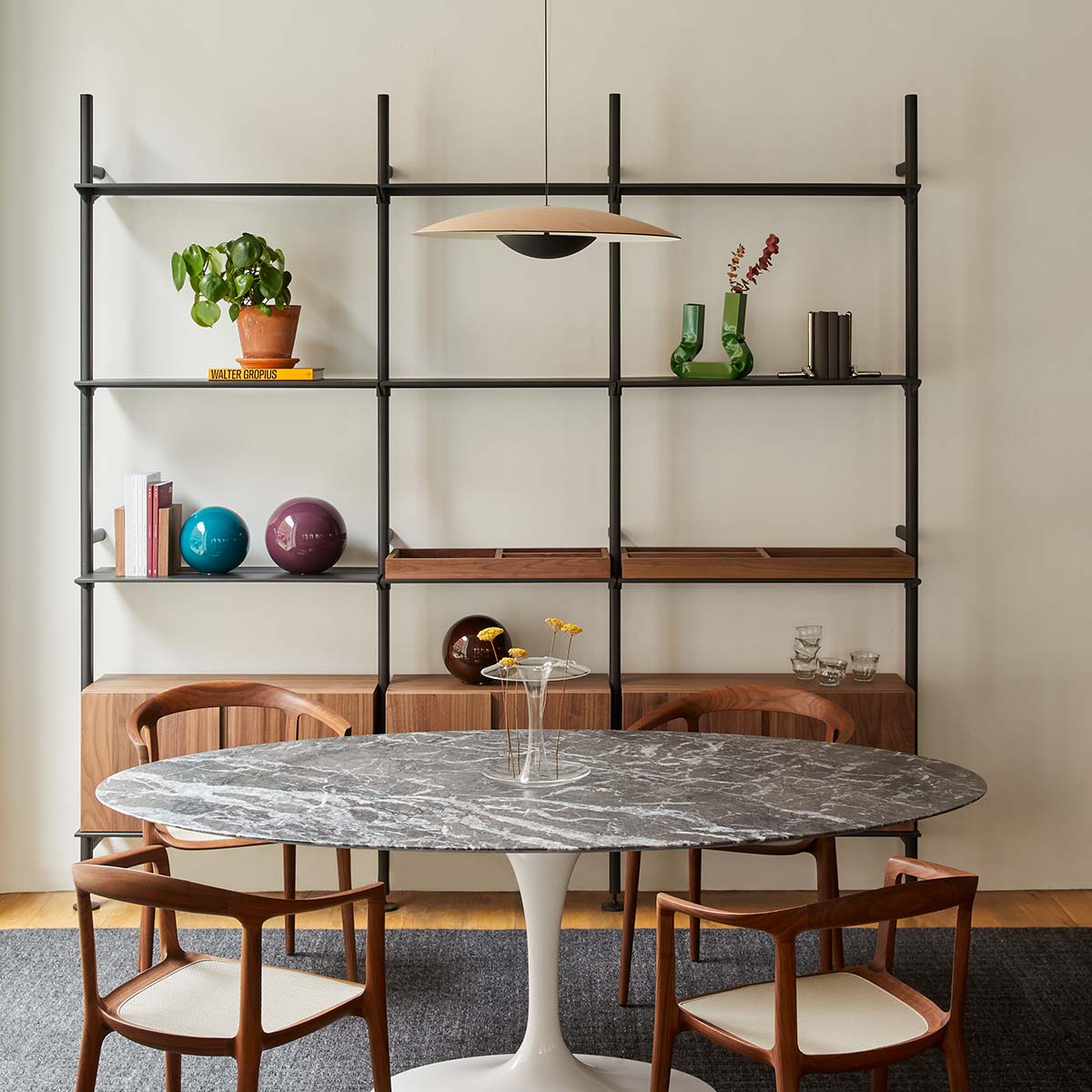 Pira G2 Shelving | Black Grey Aluminium Frame