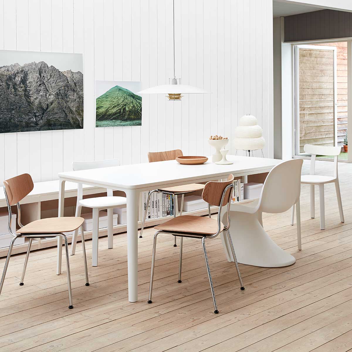 Plate Dining Table 220cm | White MDF Top