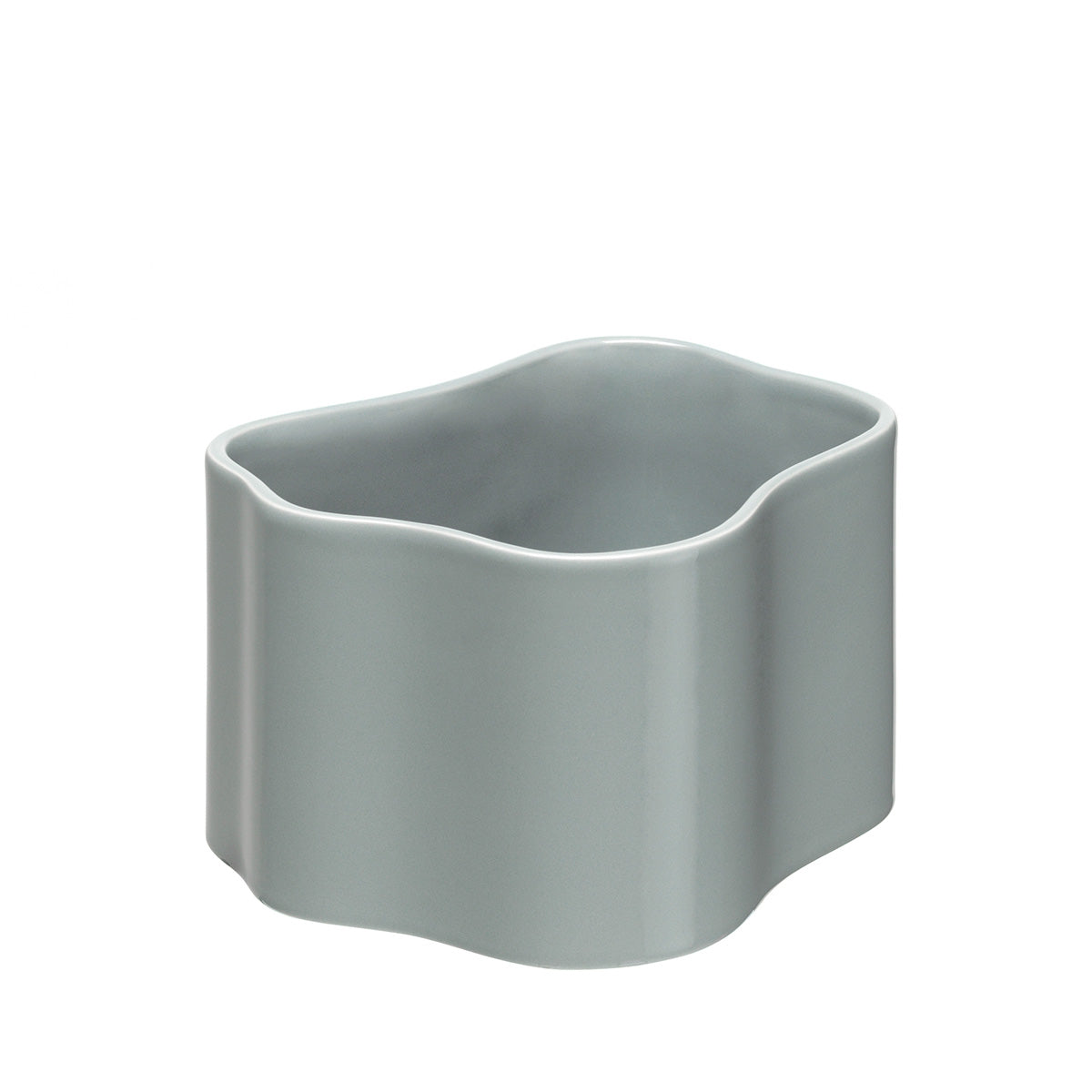 Riihitie Plant Pot Shape B | Light Grey Glazed Ceramic