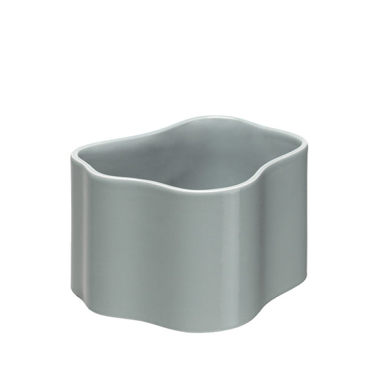 Riihitie Plant Pot Shape B | Light Grey Glazed Ceramic