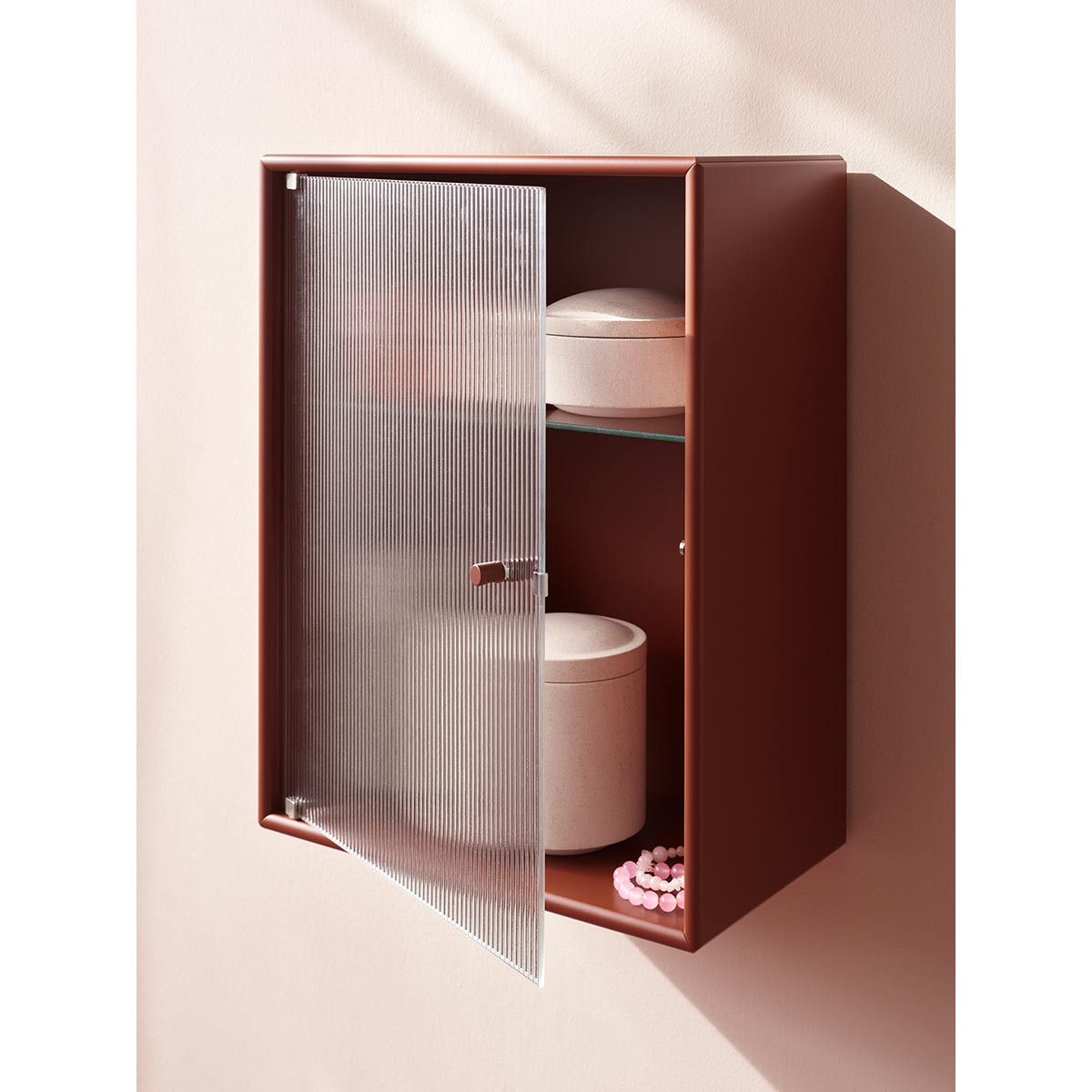 Ripple Bathroom Unit | Ruby Lacquer