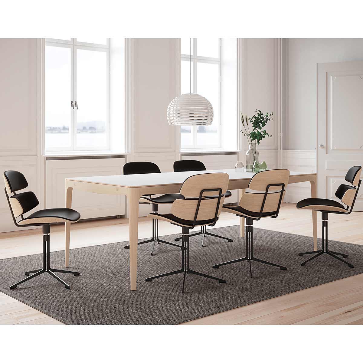 Ro Extending Dining Table 210cm | White Corian Top