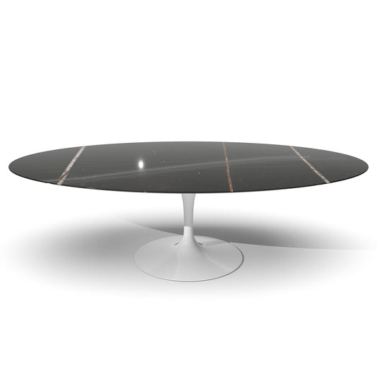 Saarinen Oval Dining Table | Sahara Noir Marble Top