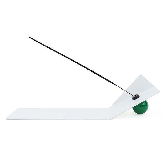 Shape of Flying Incense Holder | White with Green Ball