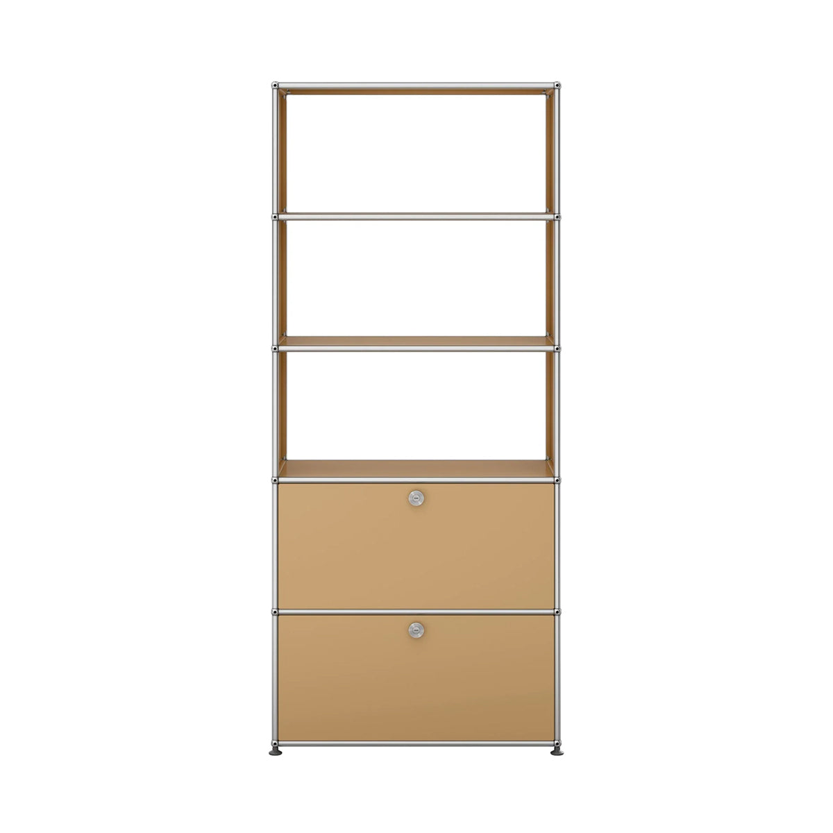 USM Shelving with Two Doors | Beige Lacquer Panels