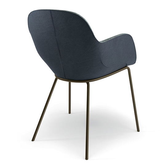 Sheru Dining Chair | Blue Bronze 7852 Togba Fabric