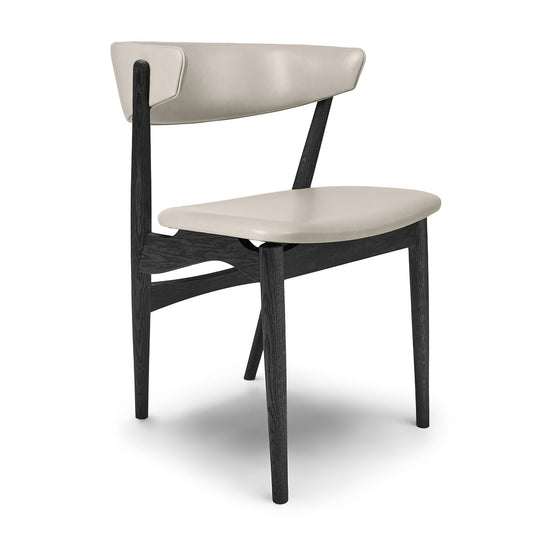 Sibast No 7 Dining Chair | Light Grey Silk Leather Seat