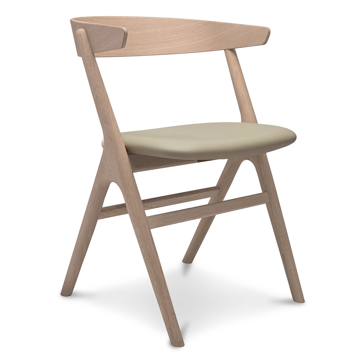 Sibast No 9 Chair | Light Grey Silk Leather Seat