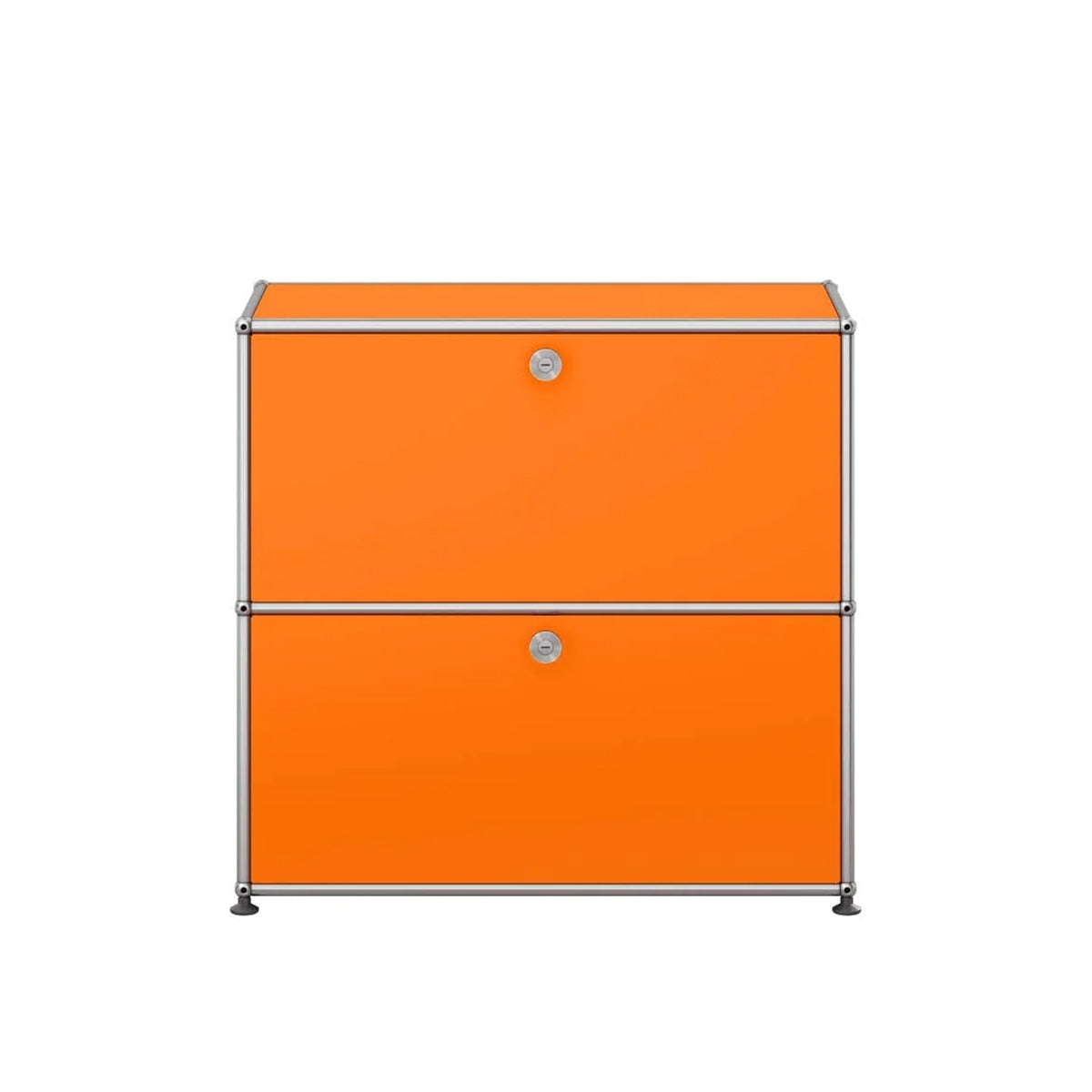 USM Small Closed Unit | Orange Lacquer Panels