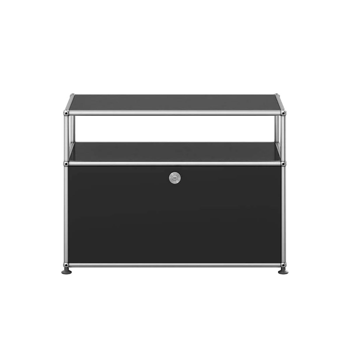 USM Small TV Unit | Graphite Black Lacquer Panels