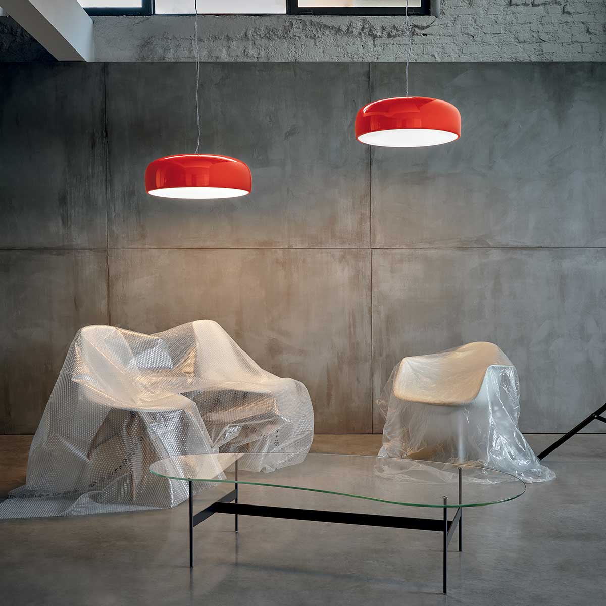 Smithfield Pendant Lamp | Gloss Red Aluminium