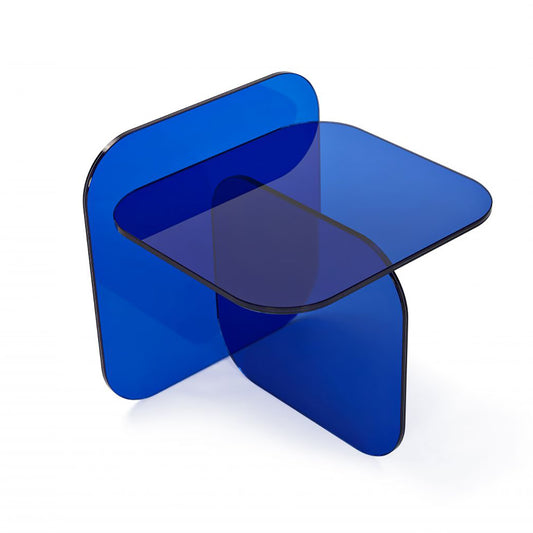 Sol Side Table | Royal Blue Crystal Glass