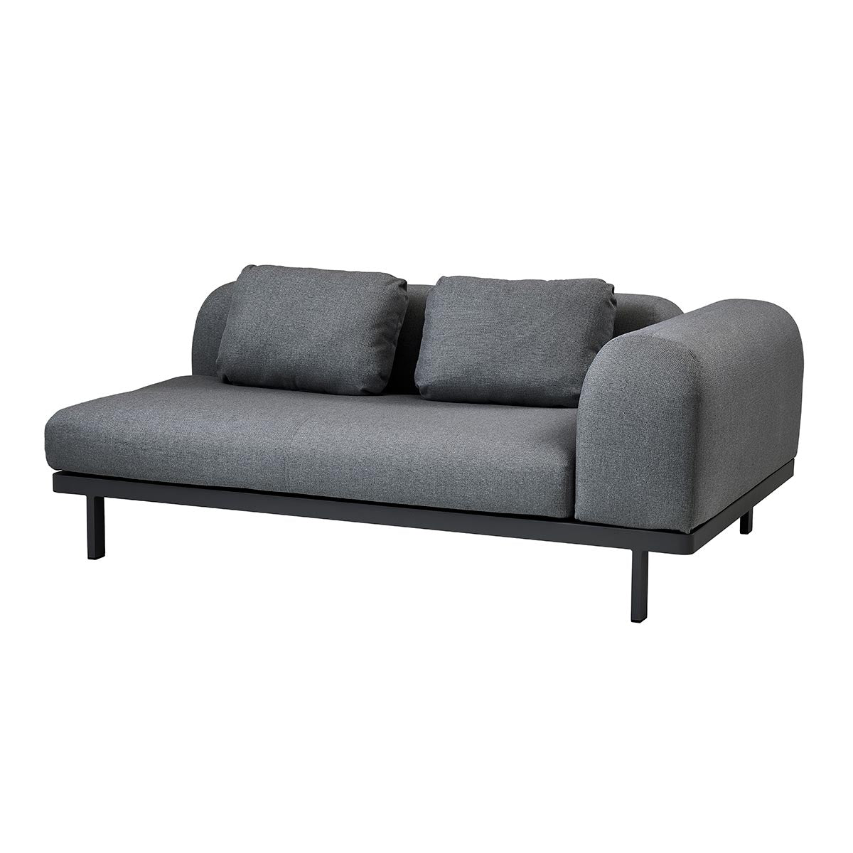 Space 2 Seat Sofa with Arm | Grey Air Touch Fabric
