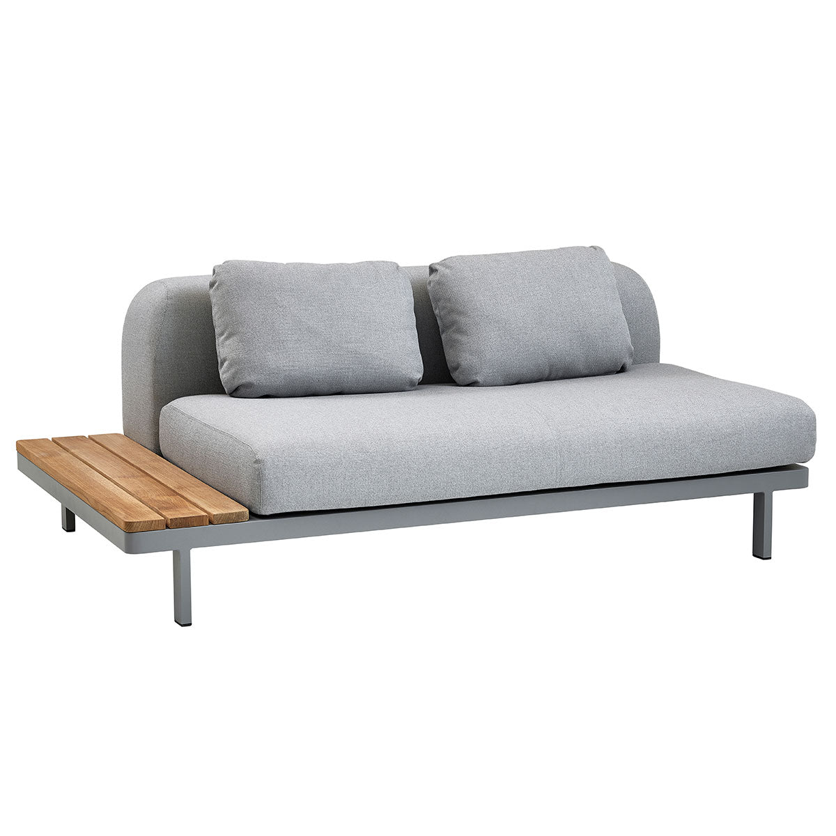 Space 2 Seat Sofa with Board | Light Grey Air Touch Fabric