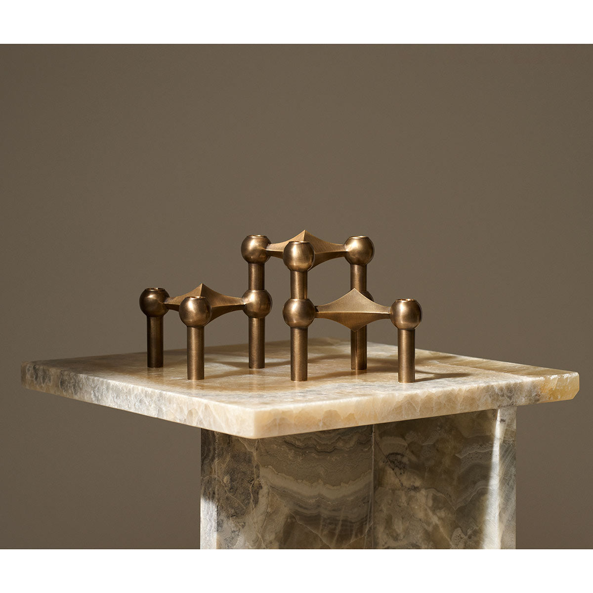 Stoff Nagel Candle Holder 3 Pack | Bronzed Brass