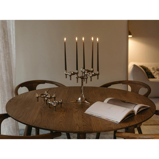 Stoff Nagel Candle Stand | Polished Chrome