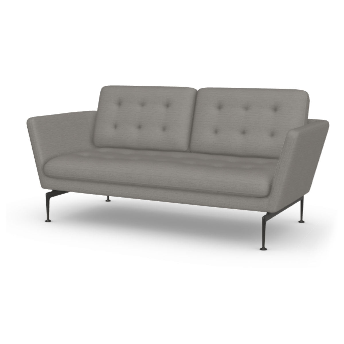 Suita 2 Seater Tufted | Iroko 08 Dark Grey Upholstery