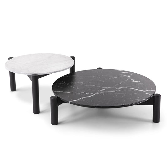 Table a Plateau 75cm | White Carrara Marble Top