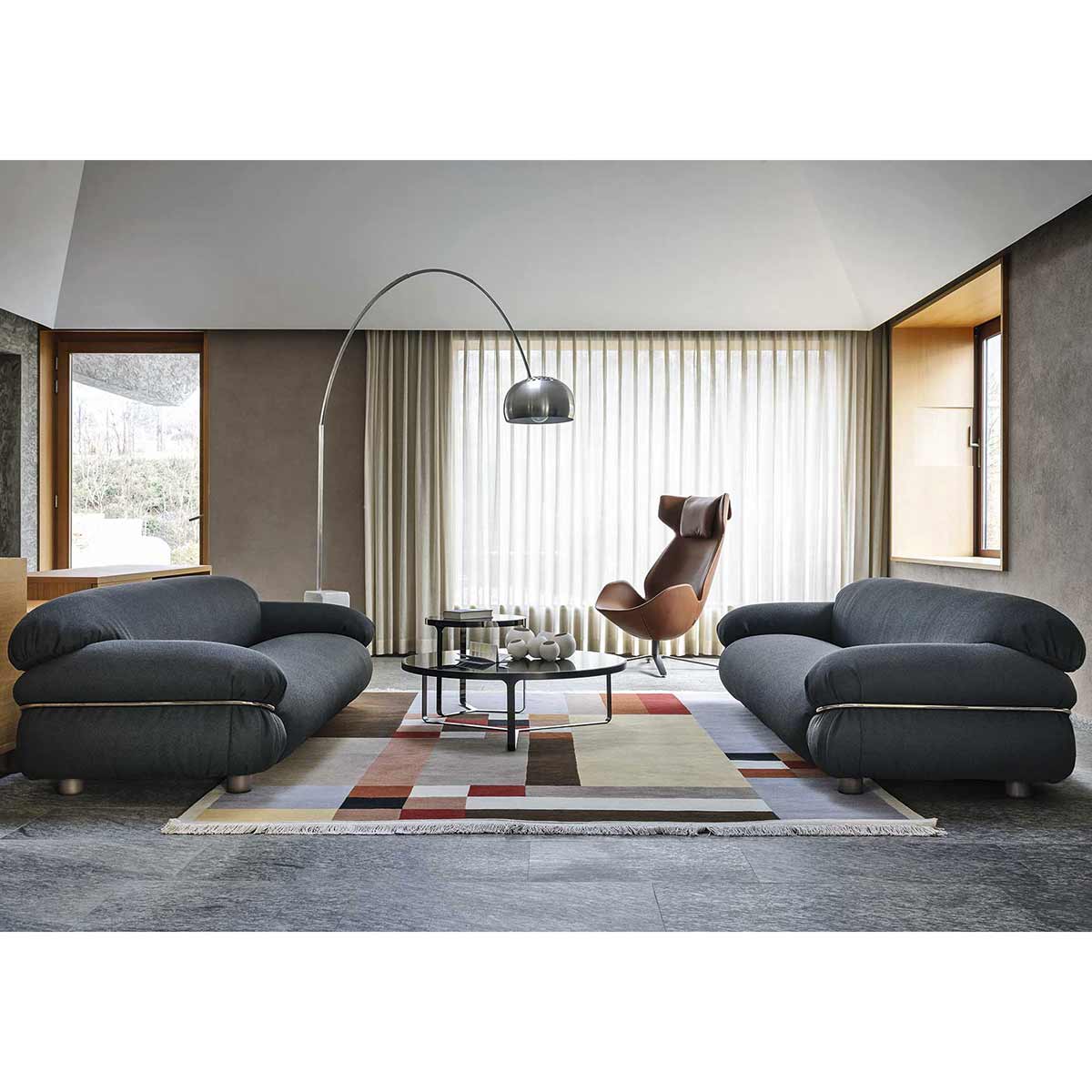 Sesann Sofa 240cm | Silver 02 Ricinus Fabric