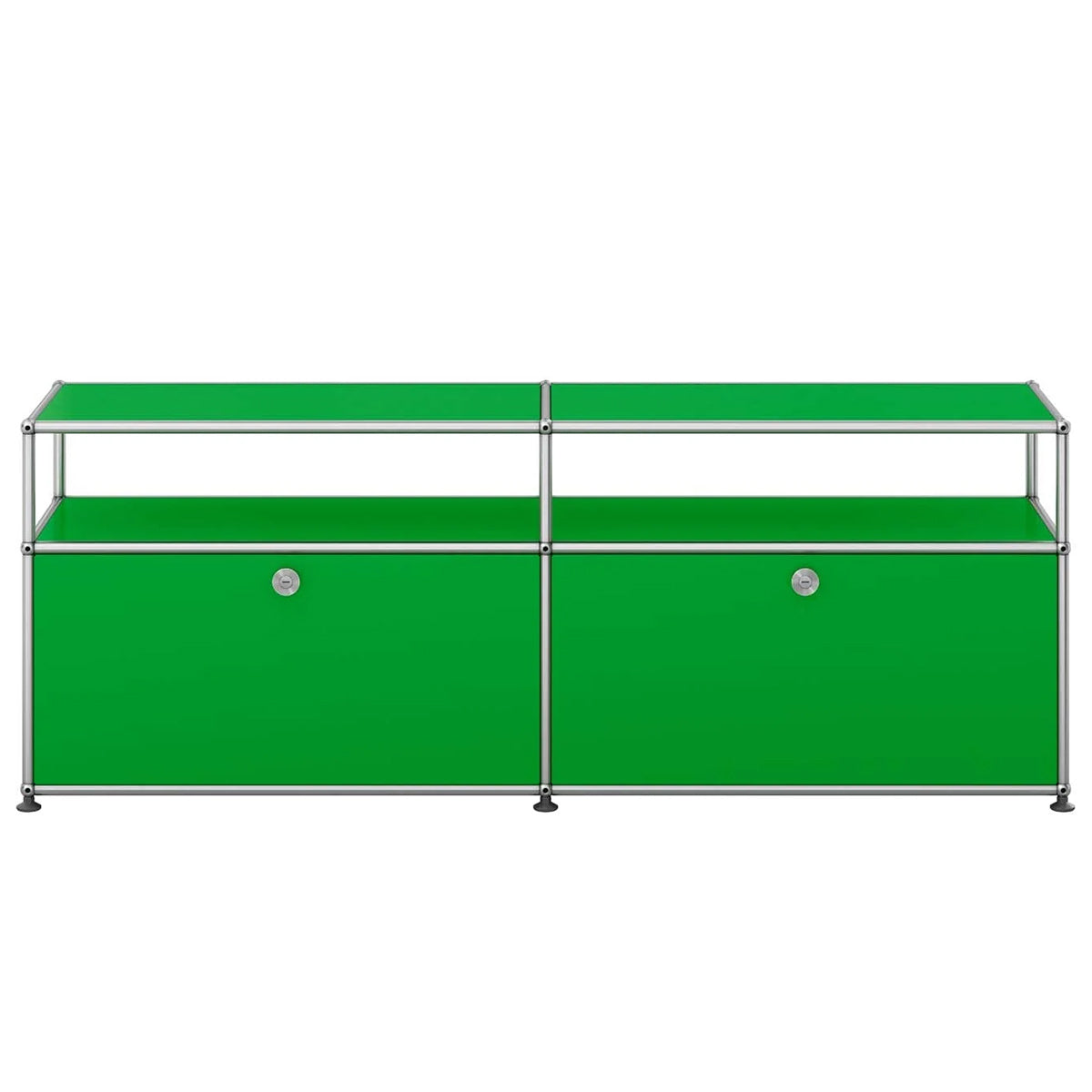 USM Tall Media Unit | Green Lacquer Panels