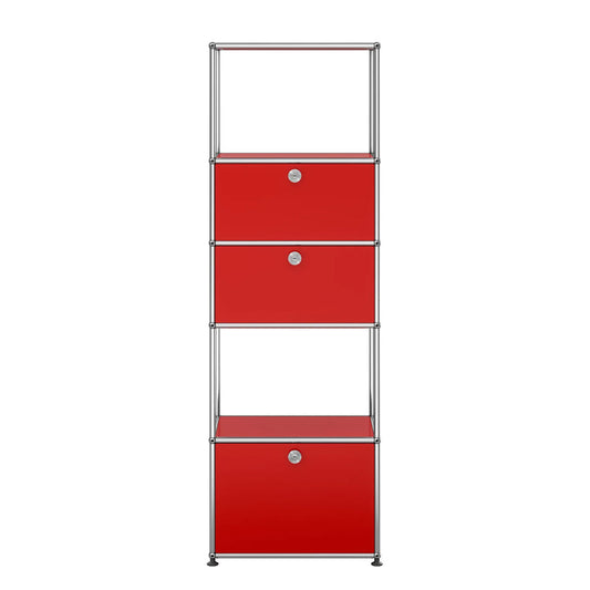 USM Tall Storage | Ruby Red Lacquer Panels