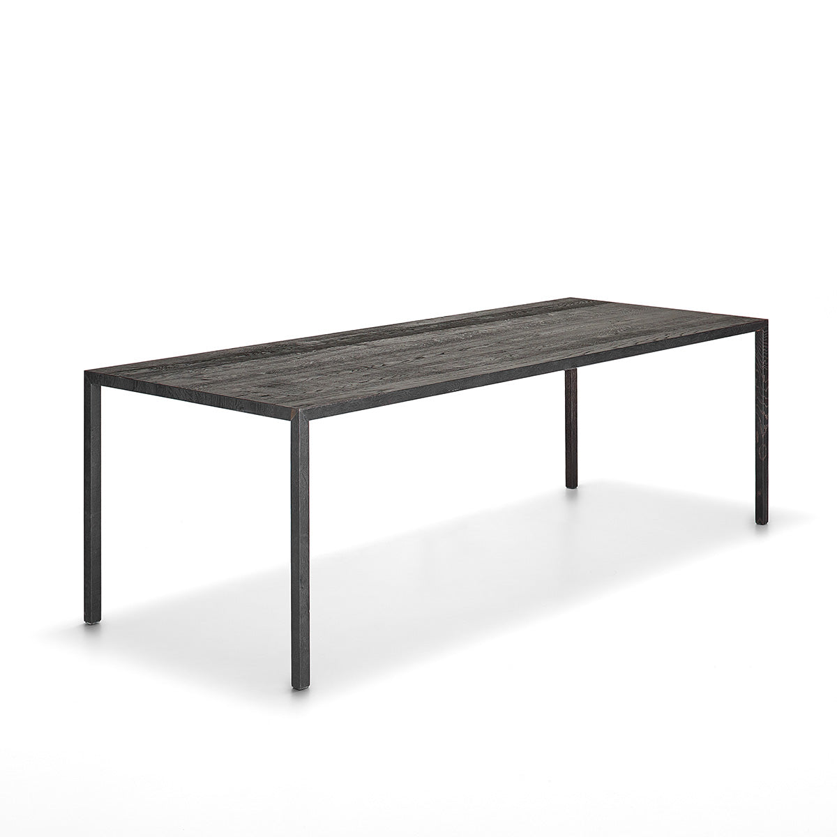 Tense Material Table | Carbonised Wood Wrapped Top and Legs