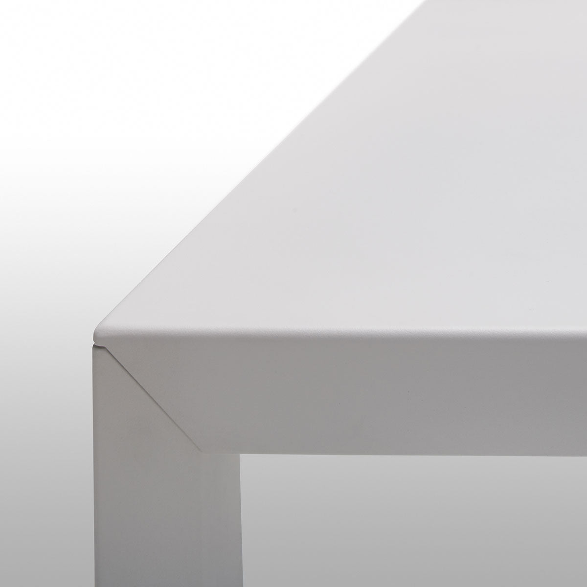 Tense Outdoor Table | White Goffered Aluminium