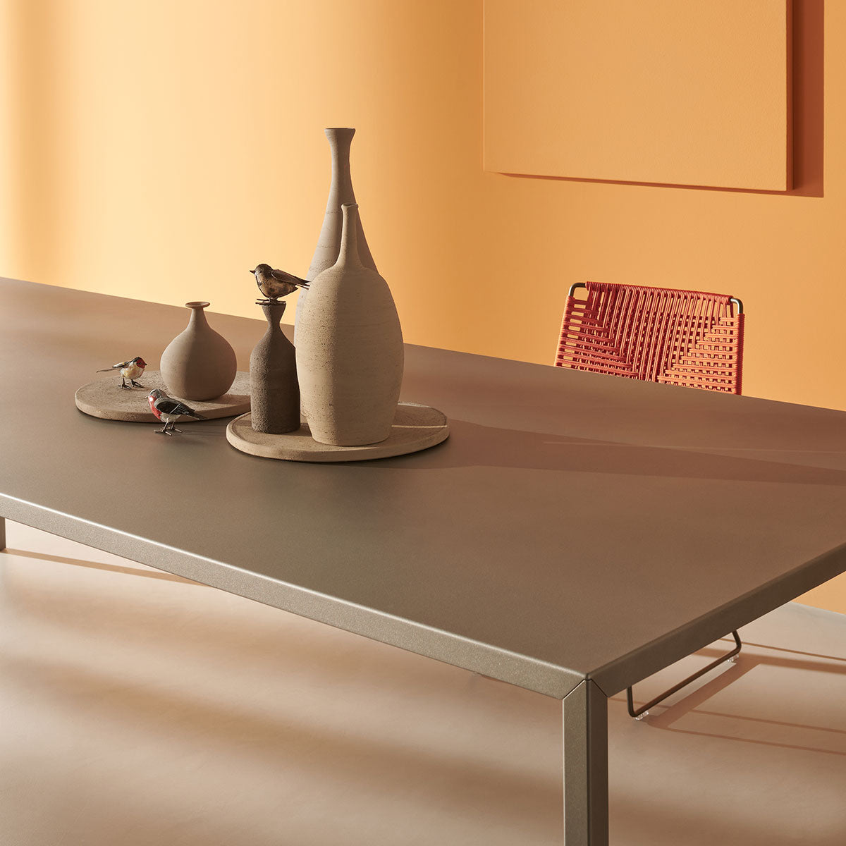 Tense Outdoor Table | Iron Black Goffered Aluminium