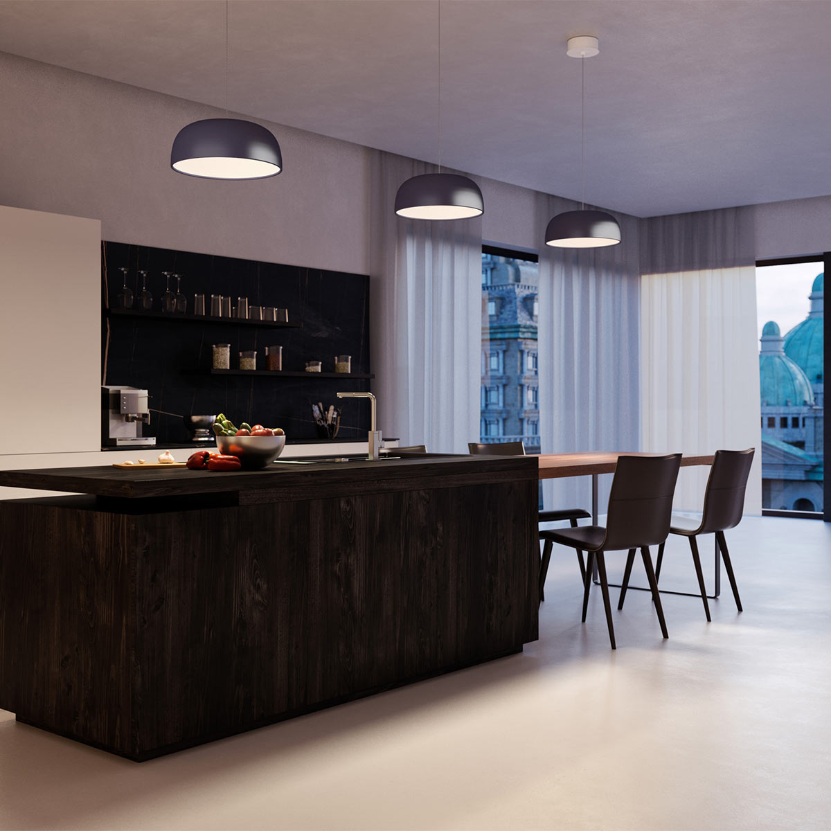 Tia Pendant Light | Brushed Aluminium Shade