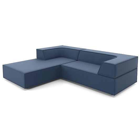 Trio Sofa with Chaise | Cornflower Blue 8171 Fabric Upholstery