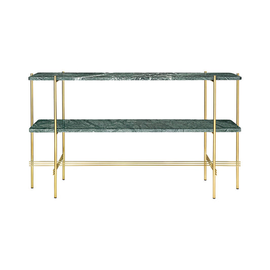 TS Console 2 Shelf | Guatemala Green Marble Shelves