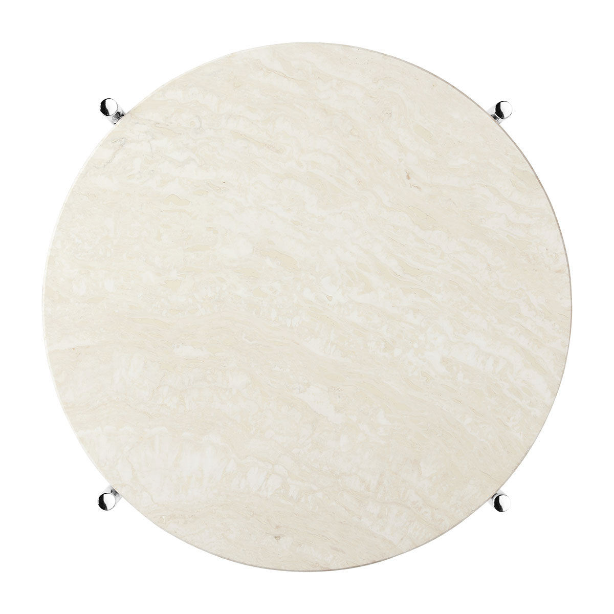 TS Side Table | White Travertine Top