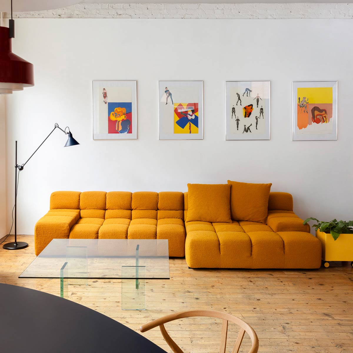 Tufty-Time Sofa 320cm | Ochre Sila 500 Upholstery